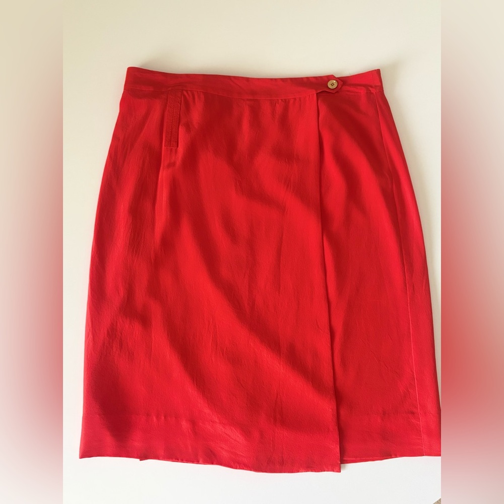 Tory Burch silk wrap skirt 8 lined